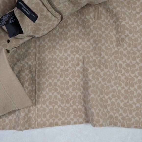 Coach Women's M/L Cream Wool Blend Poncho Cape Jacket Coat *NO BELT - Picture 5 of 11